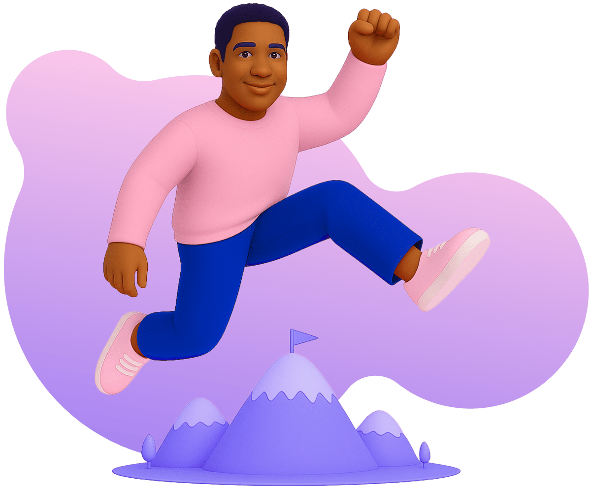 jumping-man-gradient-blob